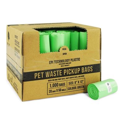 Borsa biodegradabile su ordinazione rispettosa dell'ambiente della poppa del cane con il supporto