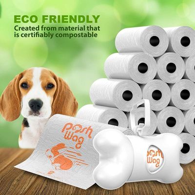 borsa su ordinazione biodegradabile della poppa dello spreco del cane di animale domestico delle borse di cacca del cucciolo di 100%