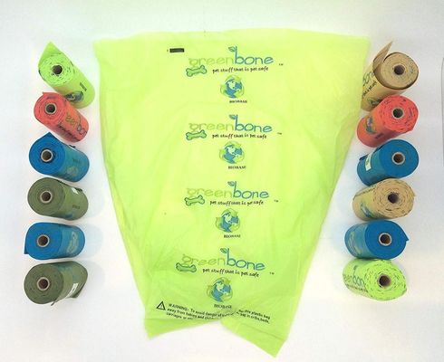 Borsa stampata amichevole di cacca di eco biodegradabile di 100% con la borsa su ordinazione di cacca del cane dell'erogatore