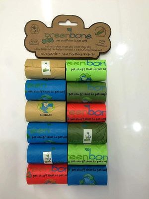Borsa stampata amichevole di cacca di eco biodegradabile di 100% con la borsa su ordinazione di cacca del cane dell'erogatore