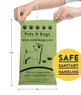 Lo spreco amichevole del cagnolino di Eco insacca il supporto biodegradabile della borsa della poppa stampato abitudine dell'ANIMALE DOMESTICO