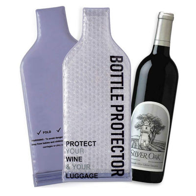 Borse di plastica del vino dell'involucro di bolla del PVC della prova della perdita, protettore riutilizzabile della bottiglia di vino