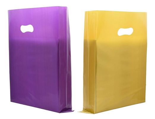sacchetto della spesa di plastica della maniglia tagliato plastica biodegradabile concimabile della perforazione di foro dell'amido di mais 100% con il logo su ordinazione stampato