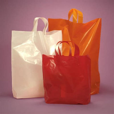 Grandi eliminabili del sacchetto della spesa di plastica di prima scelta variopinto impermeabilizzano le borse delle maniglie convenienti portare