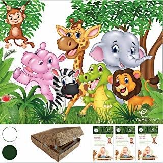 Il safari Placemats eliminabile per le stuoie del piano d'appoggio 60 per i bambini scherza il bambino dei bambini perfetto per usare come stuoie di posto dei ristoranti