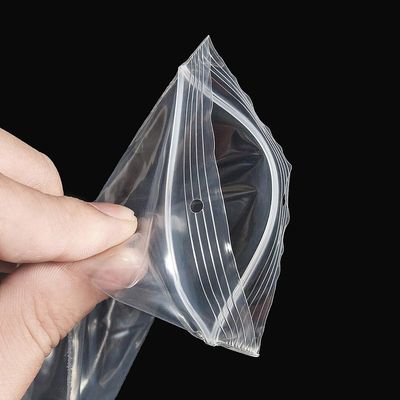 Piccole borse a chiusura lampo di plastica trasparenti per personalizzazione di stoccaggio dei gioielli accettabile