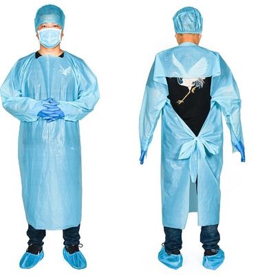 2/5/10PCS vestiario di protezione eliminabile blu, abiti medici di isolamento, tuta protettiva blu