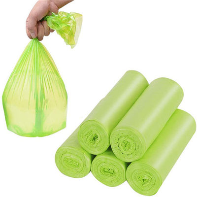 Borse di immondizia degradabili di plastica biodegradabili verdi dei rifiuti delle borse di rifiuti per l'automobile dell'ufficio della cucina