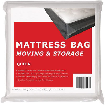 Chiara copertura dei copri materasso migliorata borsa di plastica del materasso per il materasso Moving&amp;Storage