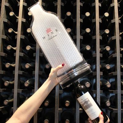 Doppia borsa protettiva di plastica a chiusura lampo di viaggio della bolla di aria del vino bianco di abitudine 48x18CM