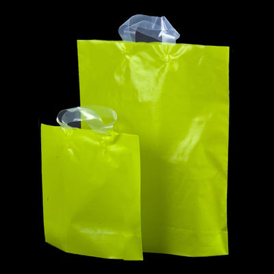 Sacchetti della spesa riutilizzabili di logo su ordinazione di colore solido, borsa molle di plastica della maniglia del ciclo
