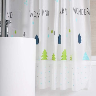 I bagni 70 x 72 di Walmart del paese delle meraviglie misurano le tende in pollici di doccia eliminabili con i ganci