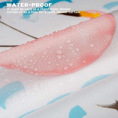 La tenda PEVA eliminabile della fodera della doccia del fenicottero impermeabilizza le tende di doccia di plastica del bagno spesso
