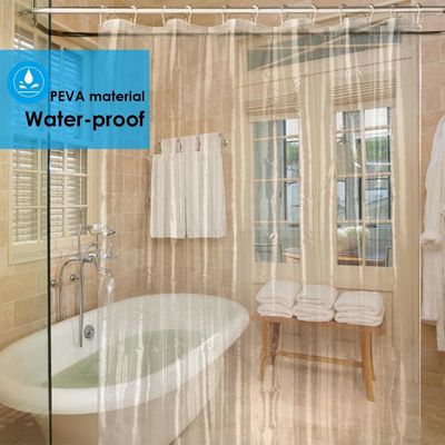 Chiare tende di doccia eliminabili spesse impermeabili di plastica trasparenti all'ingrosso di PEVA