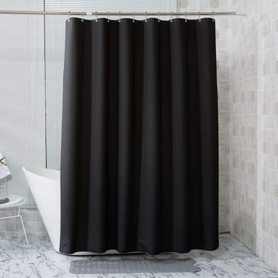 Tenda di doccia eliminabile del bagno della plastica PEVA del bagno di Walmart di colore di Clear Black