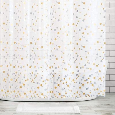 Tenda di doccia di plastica alla moda all'ingrosso della fabbrica PEVA con i ganci per il bagno