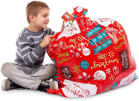 Il grande involucro di regalo di plastica variopinto insacca per il supporto dell'OEM/ODM della decorazione di Natale