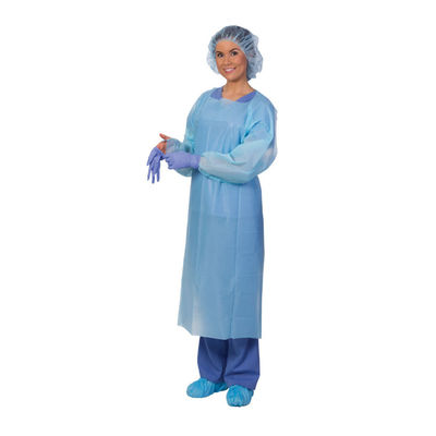 La CBE di plastica blu del paziente dei grembiuli chirurgici monouso abbiglia con le maniche lunghe