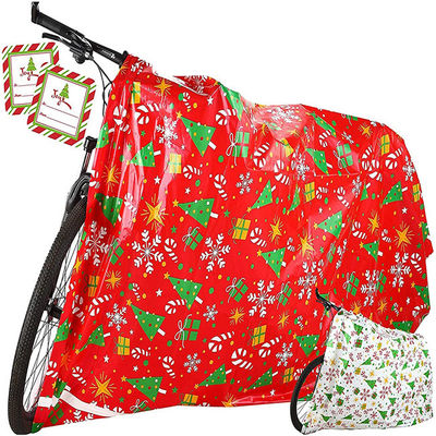 la bici di Natale di rotocalcografia 2mils insacca il pollice 60x70 con le etichette del regalo
